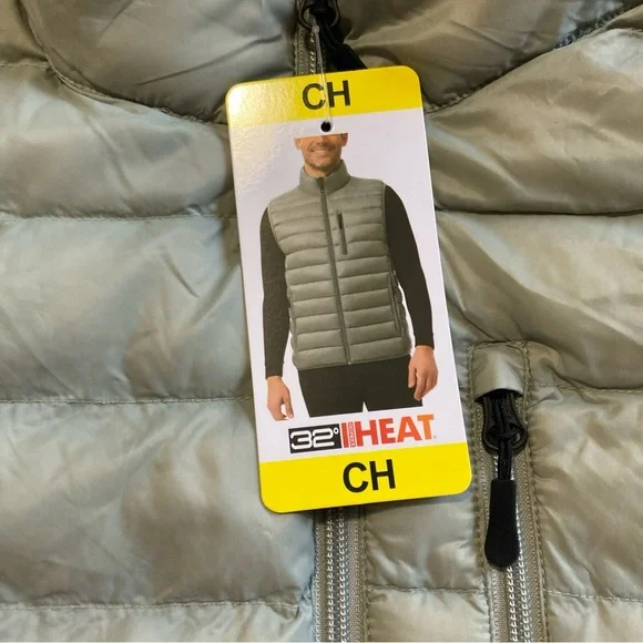 32 Degrees Silver Puffer Vest Size S small NWT - Picture 4 of 13
